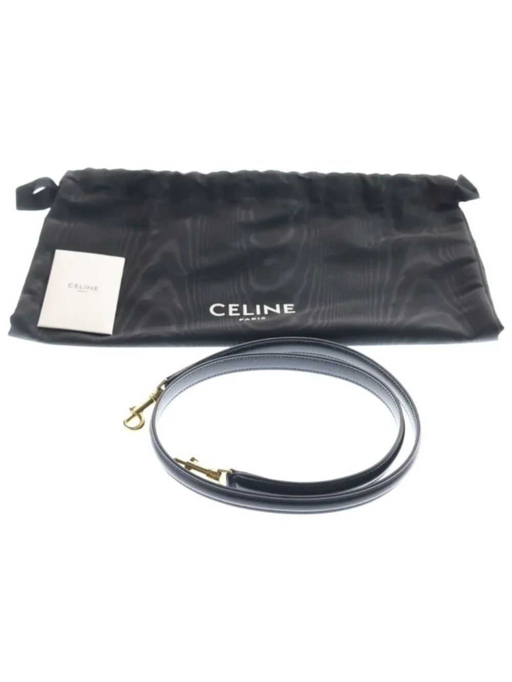 Celine Small 16 Saise Shoulder Bag Calfskin Leather Gold Black